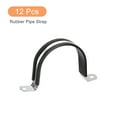 thumbnail image 3 of Unique Bargains 12Pack 2-1/2' Cable Clamp U Shape Stainless Steel Rubber Cushioned Pipe Strap, 3 of 5