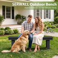 thumbnail image 6 of SERWALL Outdoor Bench Set of 2, HDPE Backless Patio Bench, Weather-Resistant Garden Bench for Porch, Yard & Backyard, Black, 6 of 10