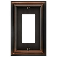 Elumina Continental Cast, Aged Bronze Wallplate, Rocker