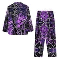 thumbnail image 4 of Renewold Camo Hunting Purple Forest Nightwear for Women 2 Pack Soft Long Sleeve Top and Elastic Waist Pants Set Breathable Vacation Sleep Outfits Thermal Button Pajamas Lounge Wear Size M, 4 of 6