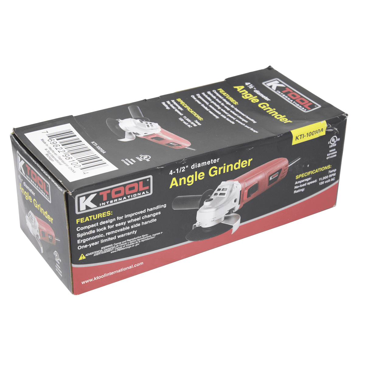 K Tool International 4-1/2" Angle Grinder