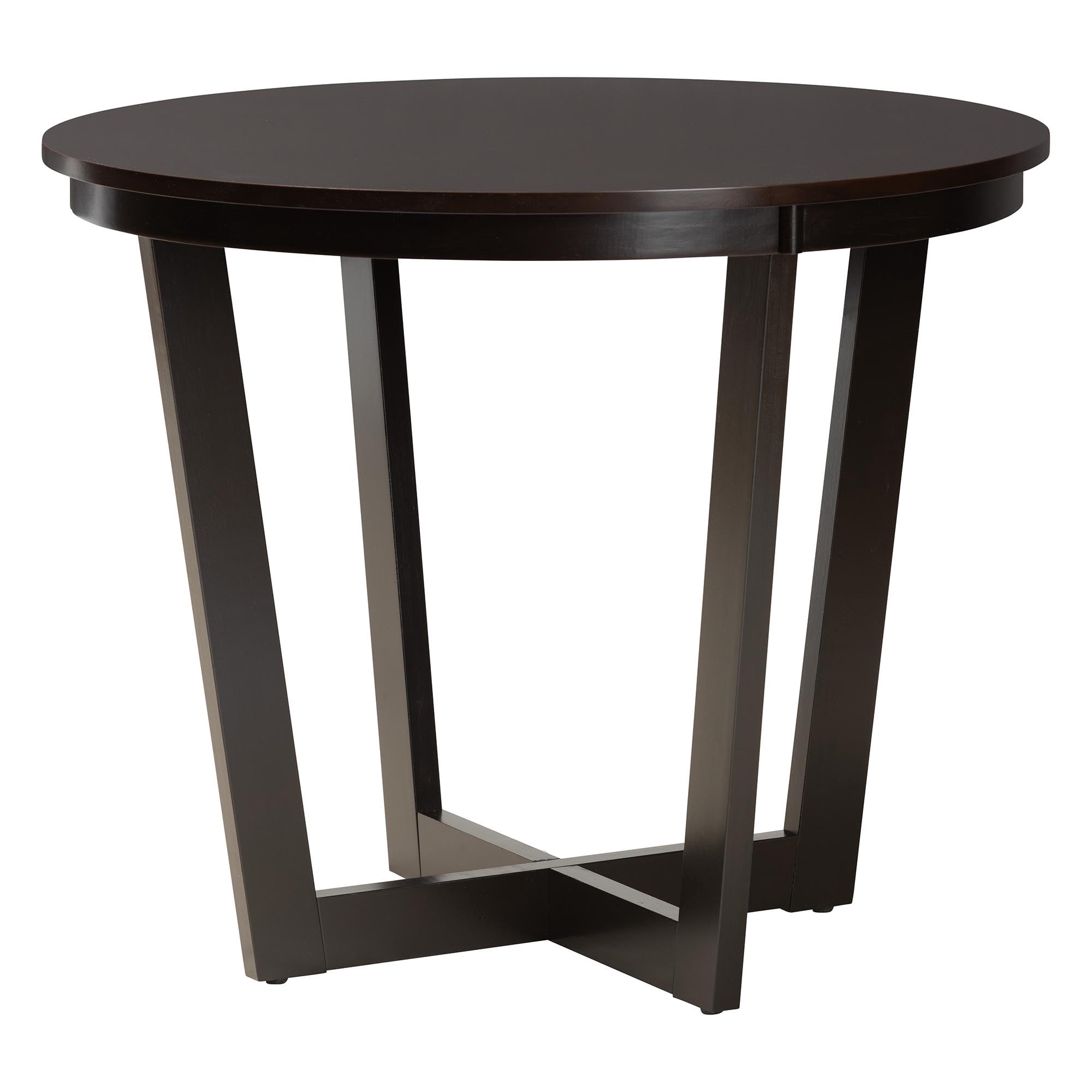 Baxton Studio Aggie Modern Dining Set, 5-Piece Set, Dark Brown