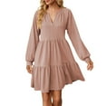 thumbnail image 1 of TSADFHJI Jupes pour Femmes, Robe Bohème Décontractée à Manches Courtes, Col Rond, avec Poches, Imprimé Décontracté, Robe Courte Col Rond, Robes de Printemps m, 1 of 5