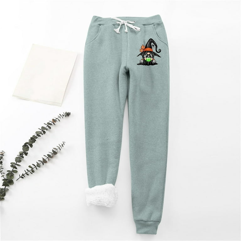 Fleece-Lined Track Pants Women's Outer Wear Loose Tappered Autumn and  Winter New Small Casual Gray Thickened Sweatpants