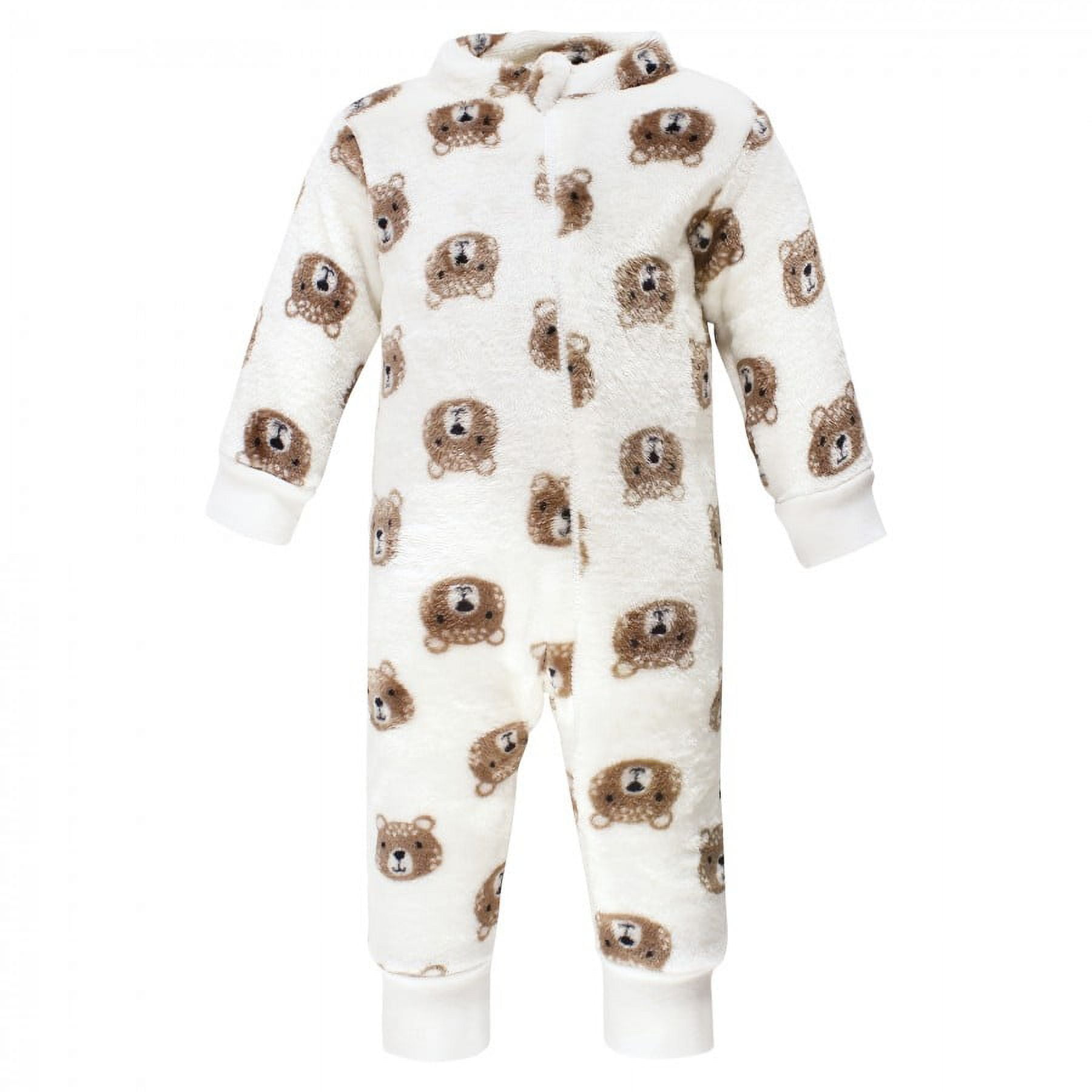 Hudson Baby Unisex Toddler Plush Jumpsuits, Bear, 5T