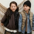 thumbnail image 4 of SGMVNU Kids Boys Girls Winter Puffer Vest, Lightweight Sleeveless Jacket for Fall Winter, Quilted Full Zip Outerwear, Down Vest Puffer Sleeveless Outfit Coat, Army Green, 4-5 Years, 4 of 9