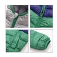 thumbnail image 5 of CPNG Boys Girls Zip Up Colour Block Coats Lightweight Padded Down Jacket Warm Packable Hooded Winter Outerwear Puffer Hooded Jackets with Pockets, 5 of 5