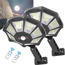 2Pack Solar Lights Outdoor Motion Sensor Flood Light Dusk to Dawn Solar Lamp for Yard, Pool