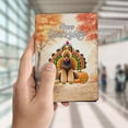 thumbnail image 4 of Happy Thanksgiving Airedale Terrier Turkey Costume Pumpkins Autumn Leaves Travel Passport Wallet Dale Waterside Dog Lover PU Leather Passport Holder Cover - 13014, 4 of 5