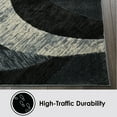 thumbnail image 5 of Home Dynamix Catalina Huron Contemporary Abstract Swirl Area Rug, Grey/Ivory, 5'3"x7'2", 5 of 9