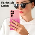 thumbnail image 5 of Dteck for Samsung Galaxy S21 Ultra Case Compatible with MagSafe, Gradient TPU Shockproof Non-Slip Protective Slim Cover with Camera Lens Protector,Pink Red, 5 of 5