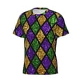 thumbnail image 3 of Rocae Mardi Gras Shiny Green Purple for Men's Moisture-Wicking Crew Tee - T-Shirt for Sports, Outdoor Activities, and Casual WearX-Large, 3 of 9