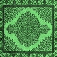 thumbnail image 1 of Ahgly Company Indoor Square Oriental Emerald Green Industrial Area Rugs, 4' Square, 1 of 4