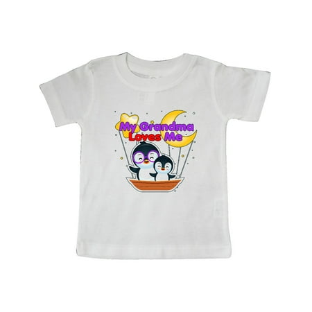 

Inktastic My Grandma Loves Me Penguin Gift Baby Boy or Baby Girl T-Shirt