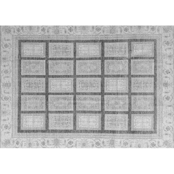 Ahgly Company Indoor Rectangle Abstract Gray Modern Area Rugs, 7' x 10'