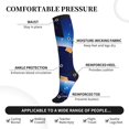 thumbnail image 3 of Bixox Blue Casino Print Compression Socks,Compression Socks Women & Men Circulation for Medical,Running,Athletic, 3 of 7