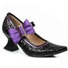 Girl's Black Witch Shoes Large 2/3