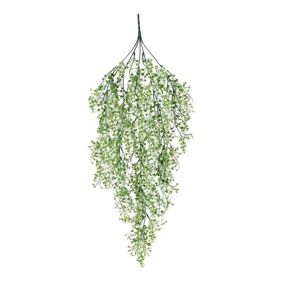 ZhyrZng 2pcs Artificial Hanging Plants Indoor, Vivid Fake Vines with Mini Flowers, Hanging Plants Wall Purple Faux Ferns for Wall House Indoor Outdoor Room Home Decor