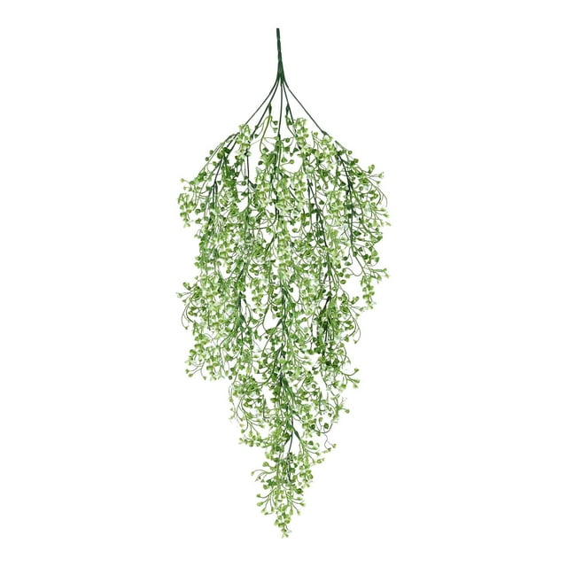 Plantas colgantes artificiales realistas para decoración del hogar - Tapices de pared de ratán verde de 2 piezas sin necesidad de mantenimiento