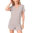 thumbnail image 4 of Coerni Girls Summer 2 Piece Outfits Short Sleeve T Shirts Top and Shorts Clothing Sets with Pockets Teen Crewneck Button Sweatsuit, 4 of 9
