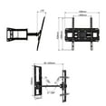 thumbnail image 3 of Ktaxon Tilt Swivel Steel Full Motion TV Wall Mount Bracket 32 47 48 50 55 60 Inch, 3 of 12