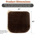 thumbnail image 2 of Faux   Seat Cushion 20 Inch, 18mm Medium Pile Seat Pad with Non-Slip TPE Backing for , SUVs, , Office Chairs, Brown, 2 of 6