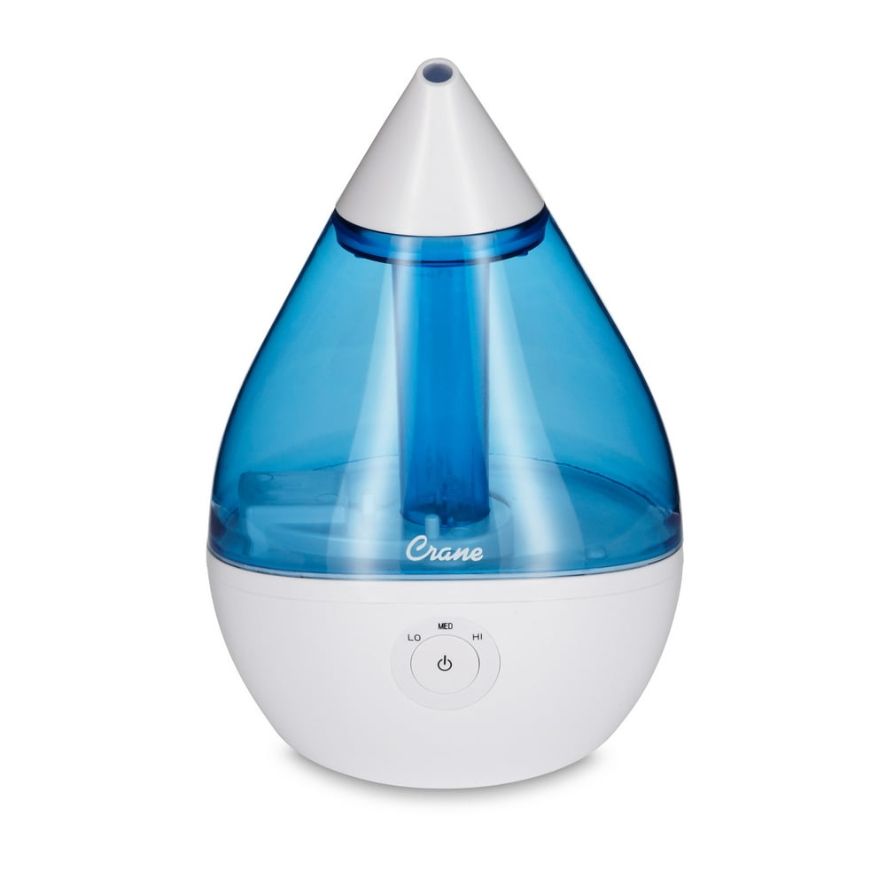 Crane Droplet Ultrasonic Cool Mist Humidifier Blue & White Walmart