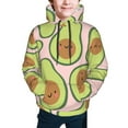 thumbnail image 5 of Kll Unisex Kids Boys Girls Hooded Pocket Pullover Hoodies-Cute Avocado, 5 of 9