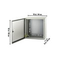 thumbnail image 3 of VEVOR Steel Electrical Box 16"x 16"x 8" Electrical Enclosure Box, Carbon Steel Hinged Junction Box, IP65 Weatherproof Metal Box Wall-Mounted Electronic Equipment Enclosure Box with Mounting Plate, 3 of 10