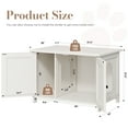 thumbnail image 6 of Walsunny Hidden Cat Litter Box Cat Washroom with Double Removable doors and Divider Indoor for Living Room White, 6 of 7