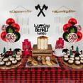 thumbnail image 3 of Lumberjack Buffalo Plaid Baby Shower Decorations for Boy Lumberjack Theme Customized Backdrop It’s a Boy Banner, Buffalo Plaid Tablecloth and Cake Topper for Lumberjack Baby Shower Decorations, 3 of 5