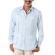 thumbnail image 1 of Cubavera - Camisa Guayabera de Manga Larga 100% Lino para Hombre, Detalle de Pintuck, Ajuste Relajado (Disponible en Talla Grande y Alta), Azul, Casimir (Cashmere Blue), 4X-Large, 1 of 8