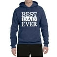 thumbnail image 2 of Wild Bobby, Best Dad Ever Daddy Husband, Father's Day, Unisex Men Graphic Hoodie Sweatshirt, Vintage Heather Navy, Small, 2 of 3