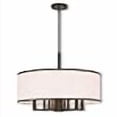 thumbnail image 3 of Livex Lighting Fabric Shade 7 Light Bronze Pendant Chandelier, 3 of 4