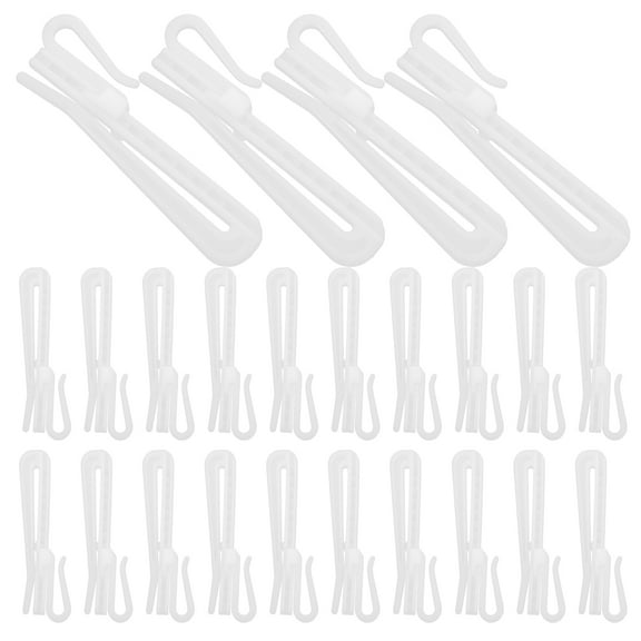 50pcs Adjustable Plastic Pinch Pleat Curtain Hooks for Drapes and Curtains
