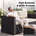 thumbnail image 6 of Dateyes 9 Seats Patio Furniture Set, Rattan Wicker Outdoor Conversation Sectional Sofa Set with Storage Coffee Table and Waterproof Cover,Beige, 6 of 9