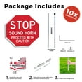 thumbnail image 3 of Stop Sound Horn Proceed with Caution (10 Pack) 10 inch X 10 inch Octagon Aluminum Metal Signs with Aluminum Mounting Stakes Weather Resistant UV Protected for Workplace Private Property, 3 of 8