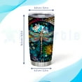 thumbnail image 3 of Personalized Gifts For Dragonfly Lover - Birthday Christmas - Dragonfly Prints Custom Name Stainless Steel Tumbler 20oz With Straw Lid - Dragonfly Gifts For Women Her Girl Daughter Friend, 3 of 5