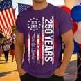 thumbnail image 2 of WAYUTE Mens 250th Anniversary USA Shirt National Flag Patriotic Short Sleeve Crew Neck Tee Casual Holiday 4th of July T-Shirts, 2 of 4