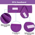 thumbnail image 2 of Diadema facial para spa, 4 paquetes de diadema de tela de rizo, toalla elástica ajustable para baño, maquillaje y deporte, 2 of 6