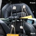 thumbnail image 4 of Bling - Ganchos para reposacabezas de coche, accesorios de coche, con diamantes de imitación, universal, para asiento trasero, reposacabezas, organizador de metal, soporte para vehículo para bolso, ropa, comestibles, 2 unidades (AB) Sincero Electrónica, 4 of 5