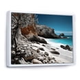thumbnail image 2 of Designart "Contrasting Black Beach III" Nautical & Beach Floater Framed Wall Decor, 2 of 7