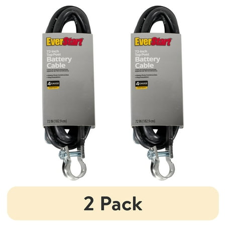(2 pack) EverStart LF72-4L-77 4-Gauge Top Post Battery Cable 72-Inches