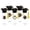 Yellow, variant on 5PCS 2026 Graduation Candy Tubes Graduation Party Candy Boxes Containers Grad Cap Jars with Tassels Stickers Clear Party Favors for Graduation Decorations