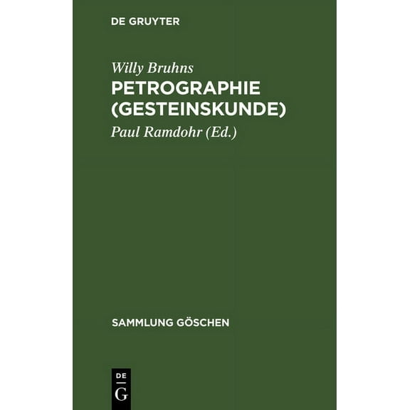 Sammlung GÃ¶schen Petrographie (Gesteinskunde), Book 173, (Hardcover)