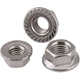 thumbnail image 4 of Nut Insertion M5 M12 Left Hand Thread Hex Serrated Flange Nut 304 Stainless Steel Reverse Thread Hexagon Serrated Spinlock Flange Nuts Tool (Size : M5(5pcs)), 4 of 5