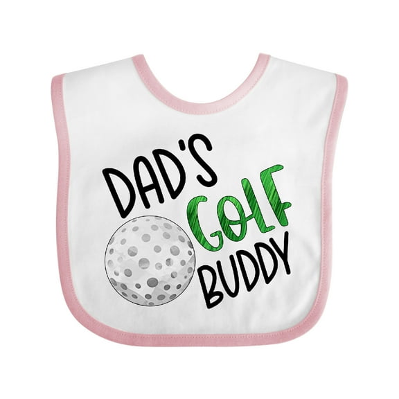 Inktastic Dad's Golf Buddy with Golf Ball Boys or Girls Baby Bib