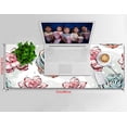 thumbnail image 4 of Extended Gaming Mouse Pad (31.5x11.8 in), Large Non-Slip Rubber Base Mousepad,Waterproof Keyboard Mouse Mat Desk Pad for Work, Game, Office, Home - Pink Brush Cactus Succulent Flower, 4 of 6