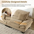 thumbnail image 6 of Dinosisco 84"L Deep Seat Sofa, Corduroy Upholstered Sleeper Couch for Living Room, Khaki, 6 of 8
