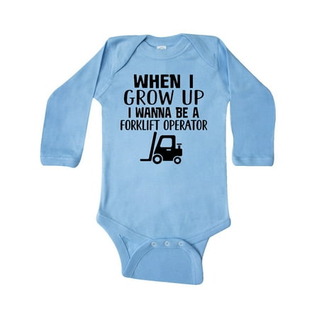 

Inktastic Future Forklift Operator Gift Baby Boy or Baby Girl Long Sleeve Bodysuit